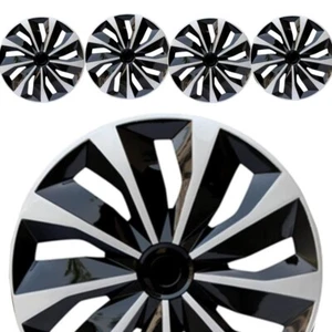 4 PCS Black Silver Hubcap fit for Hyundai Mazda 2 2007 14-in Wheel Rim Cover - Picture 1 of 9