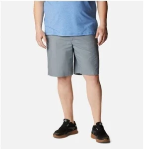 Columbia Men's Shorts Gray Washed Out Lightweight Poplin Big & Tall Choose Size - Picture 1 of 5