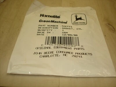 JUNTA BASE CILINDRO HOMELITE 59771 SUPER XL, XL12, SXL, ROJO GRANDE, AZUL ANTIGUO EE. UU. Foto 1 de 2