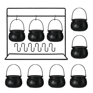9PCS Halloween Witch Cauldron Candy Bowl Set Halloween Witch Pot Decoration - Picture 1 of 6