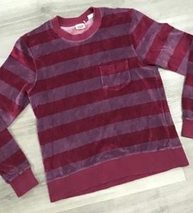 LevI's LVC Louisville Striped Velour Crew Sweatshirt - Size S - Tonal Purple - Picture 1 of 9