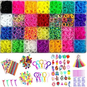 YITOHOP 12080+ Loom Bands Kit, Rubber Bands for Bracelet Making Kit, DIY Art - Picture 1 of 5