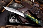 CFK IPAK Handmade D2 Custom GREEN CORELON Camping Hunting Skinner Sport Knife