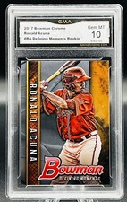 2017 Bowman Draft #BDM-RA Ronald Acuna Defining Moments GMA 10 Gem Mint RC 1st