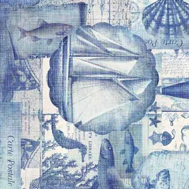 QT Telas Siren's Call de Dan Morris 29992 B Azul Náutico Patchwork Algodón Foto 1 de 1