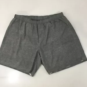 Pantalones Cortos Lululemon Para Hombres XL Gris Ejercicio Entrenamiento Forrados Cintura Elástica Bolsillo con Cremallera - Imagen 1 de 7