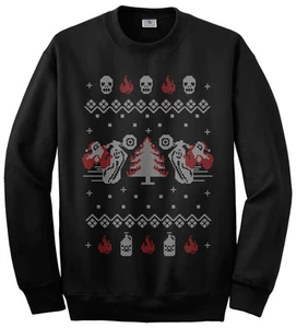 Suéter de Navidad Threadrock para Hombre Motociclista Feo Sudadera Calavera Motocicleta - Imagen 1 de 3