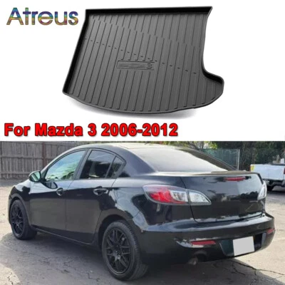All Weather Rear Trunk Liner Cargo Floor Mat Carpet Black For Mazda 3 2006-2012 - Изображение 1 из 4