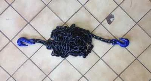 3/8 x 20FT GRADE 100 CHAIN BINDER GRAB HOOKS SHACKLE TOW TRUCK CLEVIS WRECKER - Picture 1 of 2