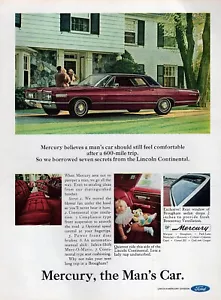 Mercury Park Lane Brougham 1967 ""600 millas viaje"" anuncio original impreso en color - Imagen 1 de 1