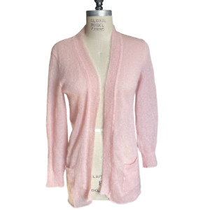 Agnes B. Mohair Pink Long Cozy Cardigan - Size 2/ Medium