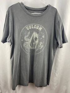 Mens L Grey Volcom T shirt Collin Provost Volcom Stone Snake Mushroomo Skull B - Picture 1 of 5