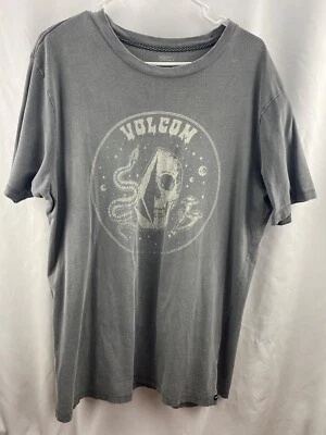 Mens L Grey Volcom T shirt Collin Provost Volcom Stone Snake Mushroomo Skull B - Image 1 of 4