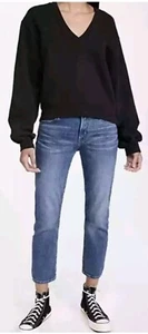 Edwin Jamie Boyfriend Jeans Double Dare Wash Size 27 Straight Leg Cropped Denim - Picture 1 of 16