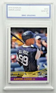 2018 PANINI DONRUSS #253 AARON JUDGE YANKEES BATTING BMG GEM MT 10 - Picture 1 of 2