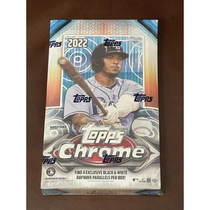 2022 Topps Chrome Baseball Factory Sealed Hobby Lite Box - 4 Exclusives Per Box - Bild 1 von 2