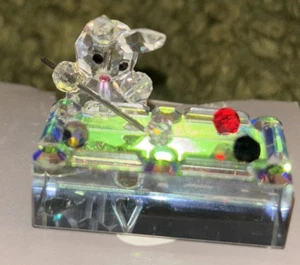 Kristall Iris Bogen Kaninchen spielen Pool 1,25x1 Schreibtisch Regal Sitter Figur - Bild 1 von 5