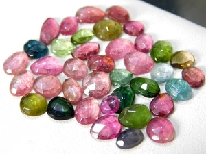 Natural Multi Color Rose Cut Tourmaline | 40 Pieces Wholesale Gemstones 17.3 cts - Picture 1 of 7
