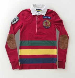 Rare NWT Rugby Ralph Lauren Shirt XS S Multicolor Stripe Crest Elbow Patch VTG - Picture 1 of 7