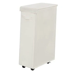 Cesto portabiancheria slim 65L con coperchio stretto 65L (16,14"L x 8,66"W x 27,56"H) beige - Foto 1 di 7