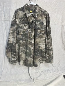 Cabela's Outdoor Gear Men's Hunting Long Sleeve Button-Up Shirt Camouflage Sz L - Picture 1 of 3
