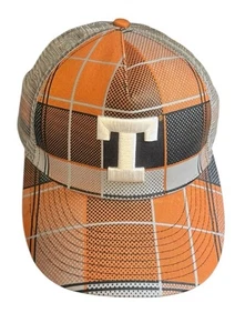 Nike Team Texas Longhorns Plaid Trucker Hat SnapBack Burnt Orange - Picture 1 of 7