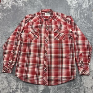 Mountain Khakis Shirt Mens Size XL Red Plaid Long Sleeve Pearl Snap Western - Picture 1 of 11