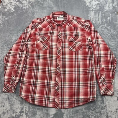 Mountain Khakis Shirt Mens Size XL Red Plaid Long Sleeve Pearl Snap Western - Image 1 of 4