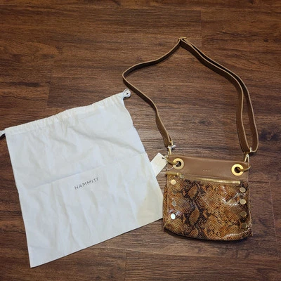 Bolso Bandolera Hammit Tony Pequeño Centro de Mesa Cuero Serpiente Nuevo con Etiquetas Foto 1 de 4