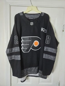 Adidas Philadelphia Flyers Claude Giroux Jersey Size 54 Alternate NHL 100 Years - Picture 1 of 5