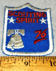 Vintage Boy Scout Patch Scouting Spirit '76 Embroidered Colorful Clean 1976 HTF - Picture 1 of 2