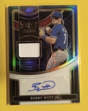 Bobby Witt Jr. 2023 Select Swatches & Signatures Blue Prizm /49