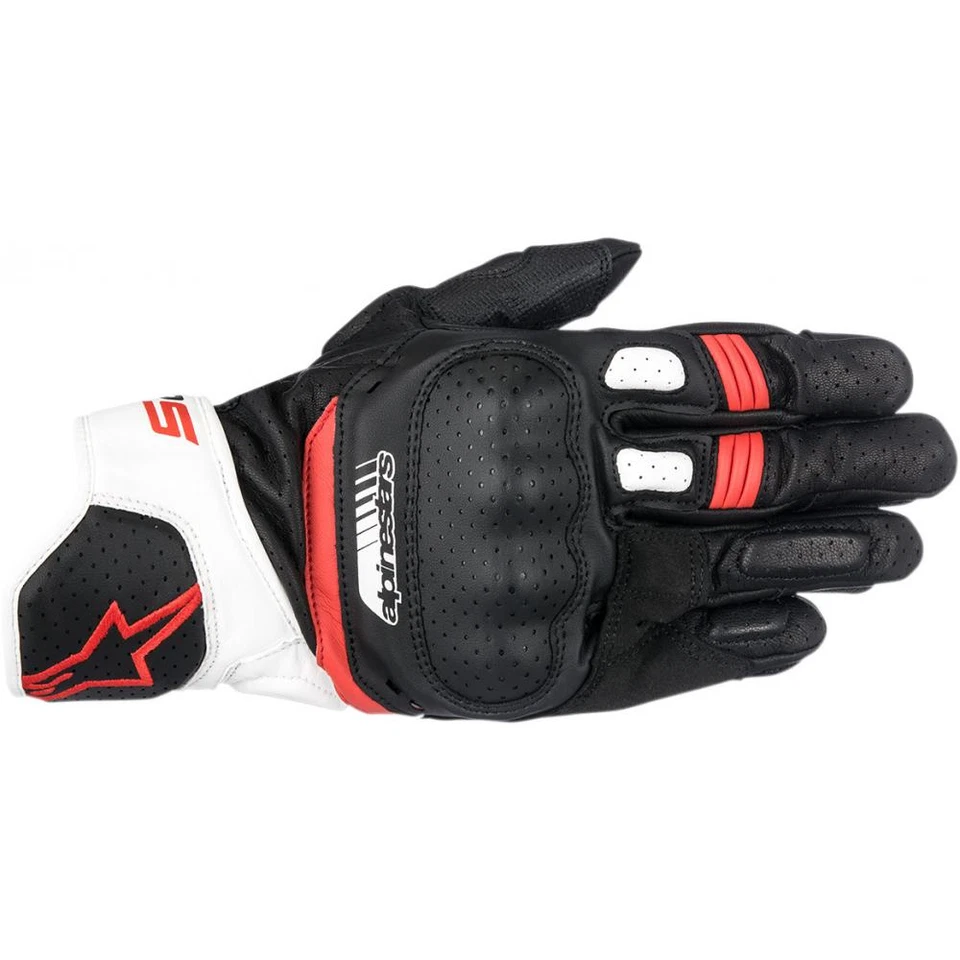 Guante de motocicleta Alpinestars SP-5 para adultos negro/blanco/rojo - 2XL 3301-3046 Foto 1 de 1