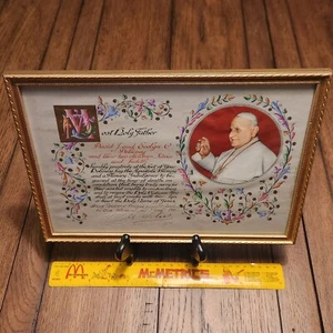 Oración religiosa católica del Papa Juan XXIII Santo Padre + autógrafo cristianismo - Imagen 1 de 16
