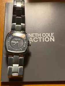 Ladies Kenneth Cole Reaction Silver Tone Black Dial Analog Watch KC4655 - Picture 1 of 6