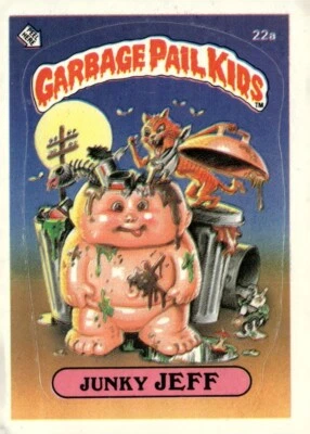 1985 TOPPS GARBAGE PAIL KIDS MATTE #22A JUNKY JEFF 01 - Image 1 of 2
