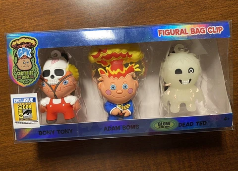 Garbage Pail Kids 3D Foam Bag Clip 3 pc Set SDCC 2022 Comic Con Monogram Cover