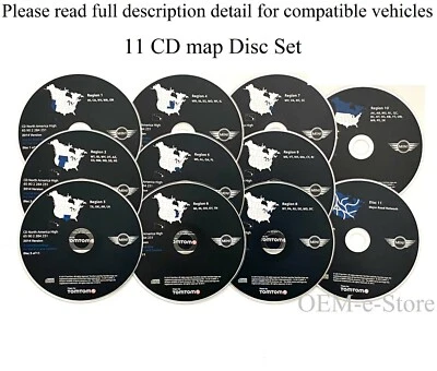 1997-2002 BMW 7 5 3 Series M3 M5 X5 Navigation 11 CD Disc Set U.S CAN Map Update - Image 1 of 4