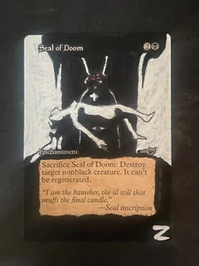 Arte alterado pintado a mano Magic The Gathering - Seal of Doom - Electric Wizard Witchcult Today - Imagen 1 de 4
