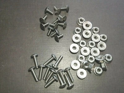 12 pcs 8-32 x 3/8 & 12 pcs 8-32 x 5/8 stainless grille rivet screws & nuts GM - Image 1 of 3