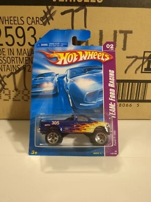 Equipo Hot Wheels 2008: camioneta Ford Racing Ford F-150 305 llamas Foto 1 de 4