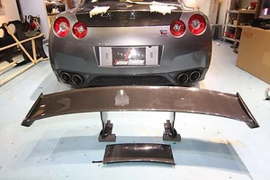 N Attack Carbon fiber rear wing spoiler fit for Nissan 08-17 GT-R GTR R35 nismo - Picture 1 of 6