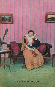 Postcard Vintage Humorous "The Merry Widow" Bamforth & Co - Bild 1 von 2