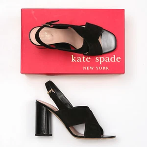 Kate Spade Christopher schwarze Kinder Wildleder/Lack Heels Größe 11 - Bild 1 von 5