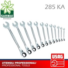 USAG 285 KA chiavi combinate con cricchetto reversibile forchetta e stella 15°