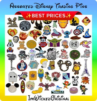 Disney Pins Trading Bulk Lot Pick Size 5 10 15 20 50 Assorted Pins Princess New - Image 1 of 4