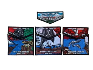 NOAC 2024 OA BSA PATCHES SHINNECOCK LODGE 360 PIRATE THEME 7-PIECE SET RARE - Picture 1 of 1