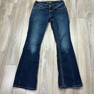 Vaqueros plateados suki excedente para mujer 25x30 lavado medio azul bootcut denim - Imagen 1 de 15