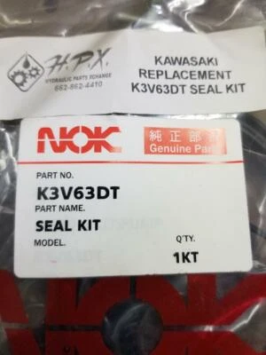 NEW REPLACEMENT  SEAL KIT FOR KAWASAKI K3V63DT HYDROSTATIC PUMP HPX-K3V63SK - Image 1 of 4