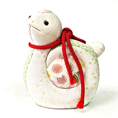 Boneca japonesa Kimekomi zodíaco cobra artesanato animal ornamento Okimono amuleto da sorte - Imagem 1 de 4